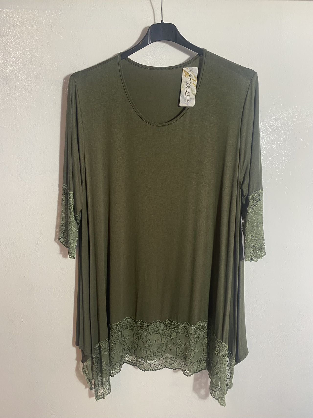Maglia con rifinizione di pizzo Tg.2/3XL