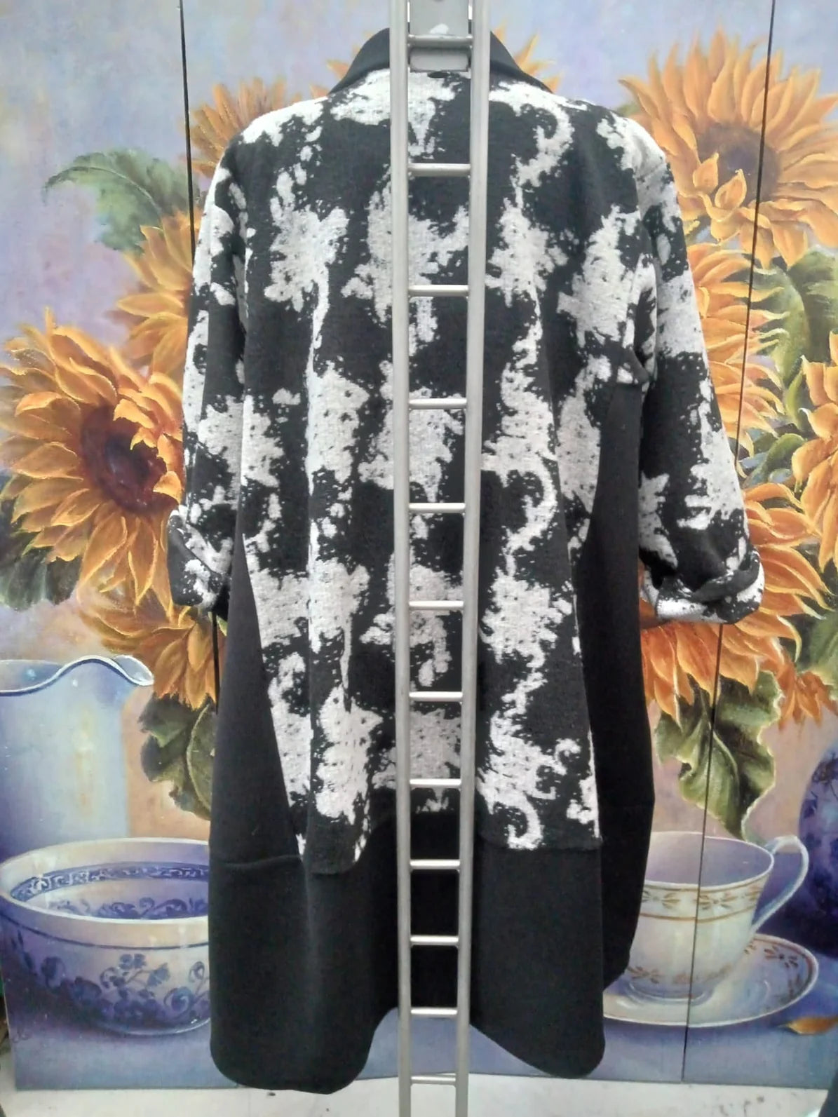 Cardigan lunga con tasche Tg.5XL