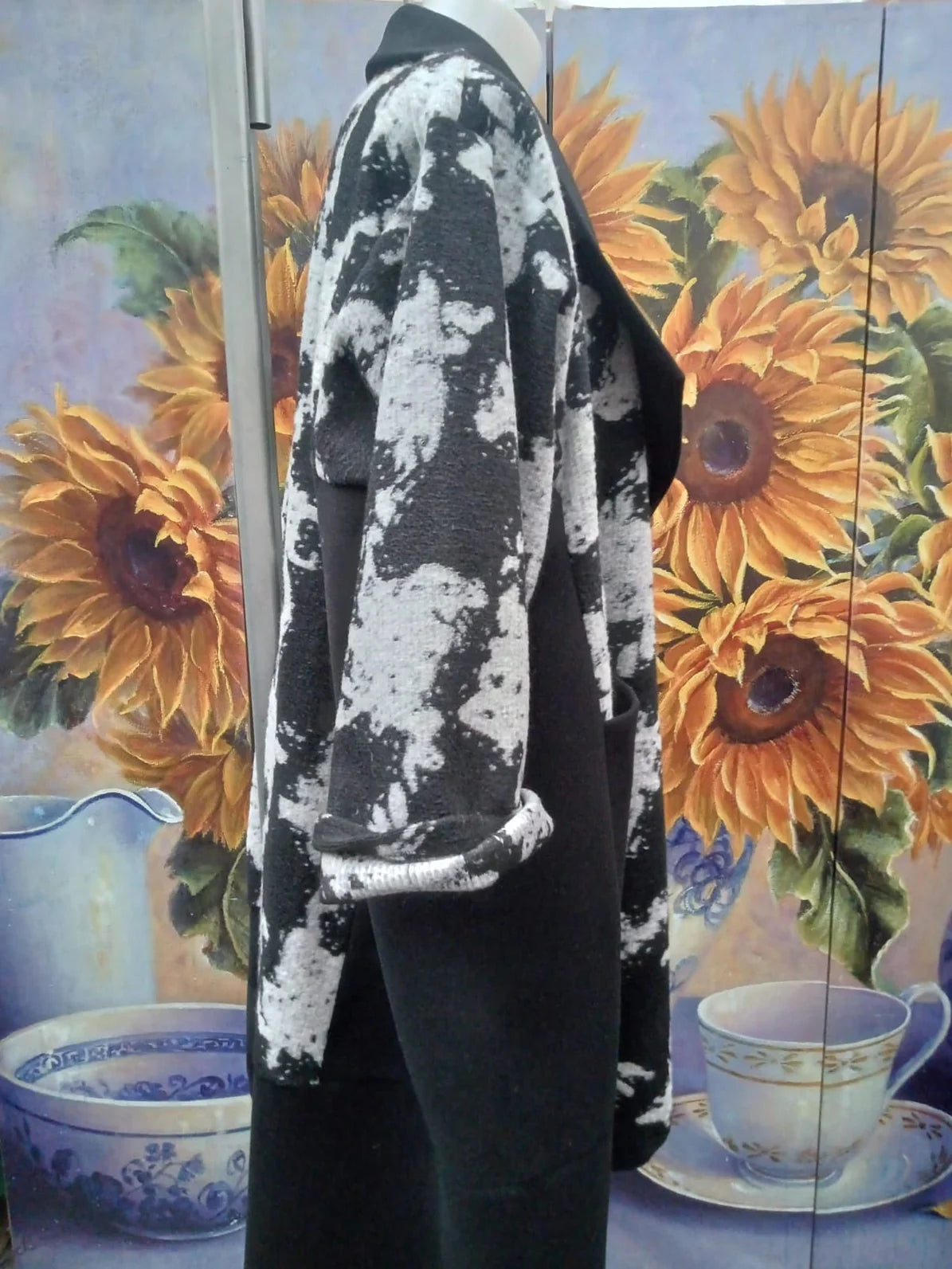 Cardigan lunga con tasche Tg.5XL