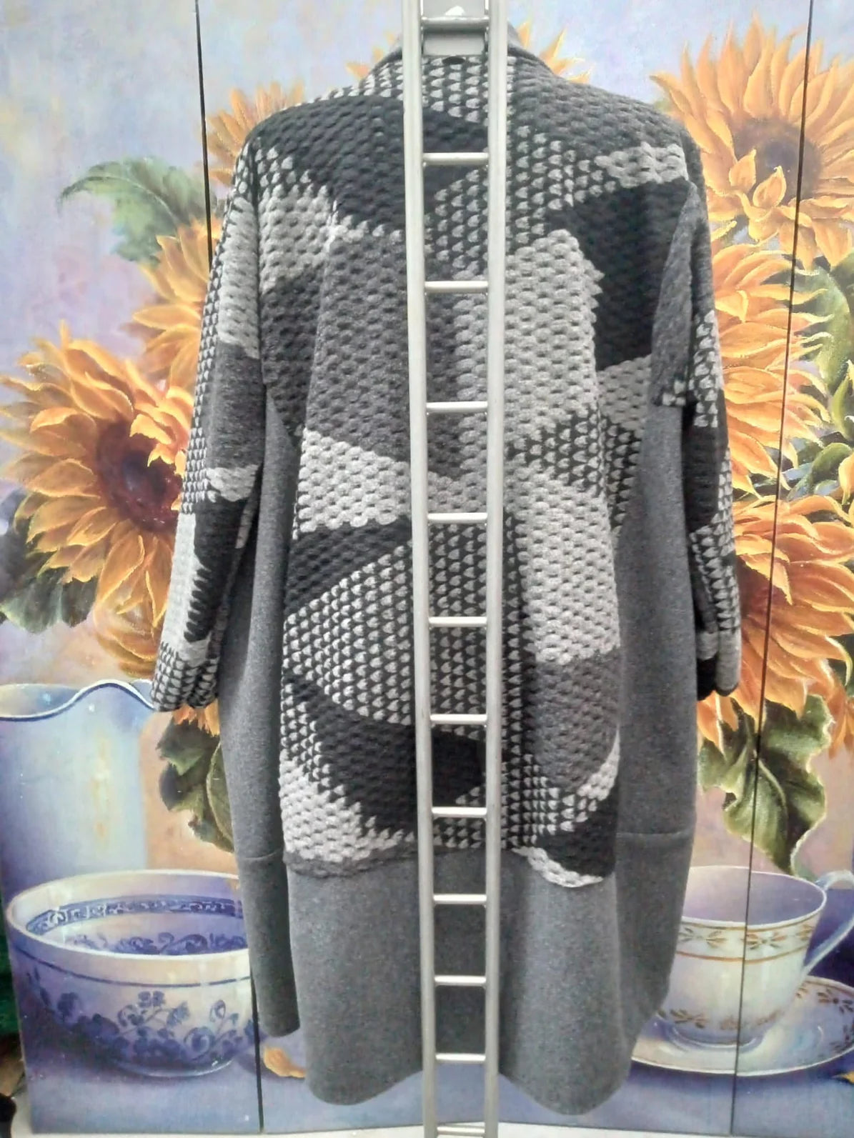 Cardigan lungo con tasche Tg.5XL