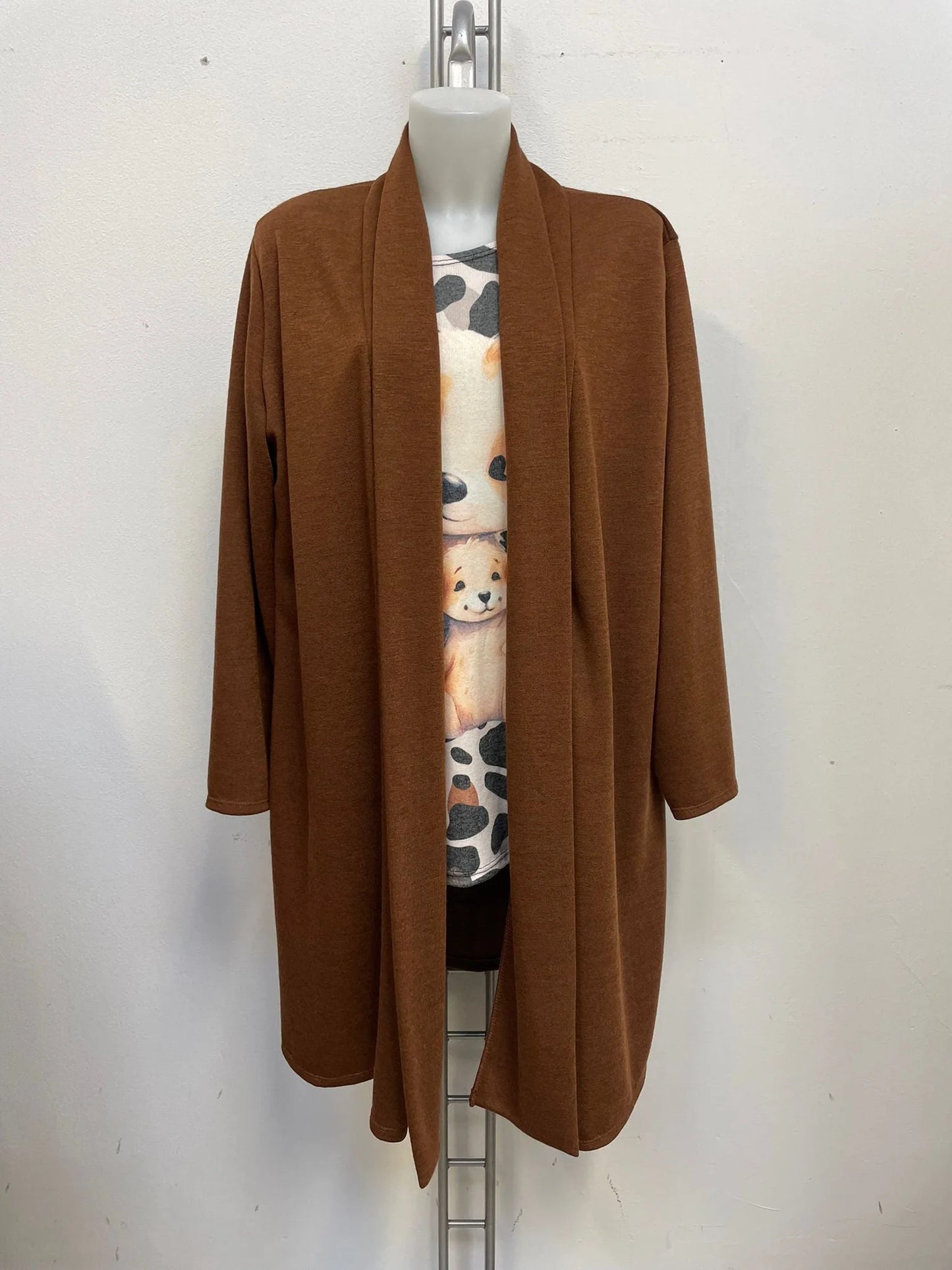 Cardigan lungo di acrilico Tg.3XL