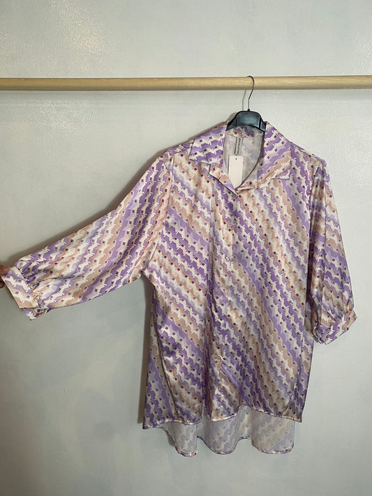 Satijnen overhemd met lange mouwen Maat 3XL