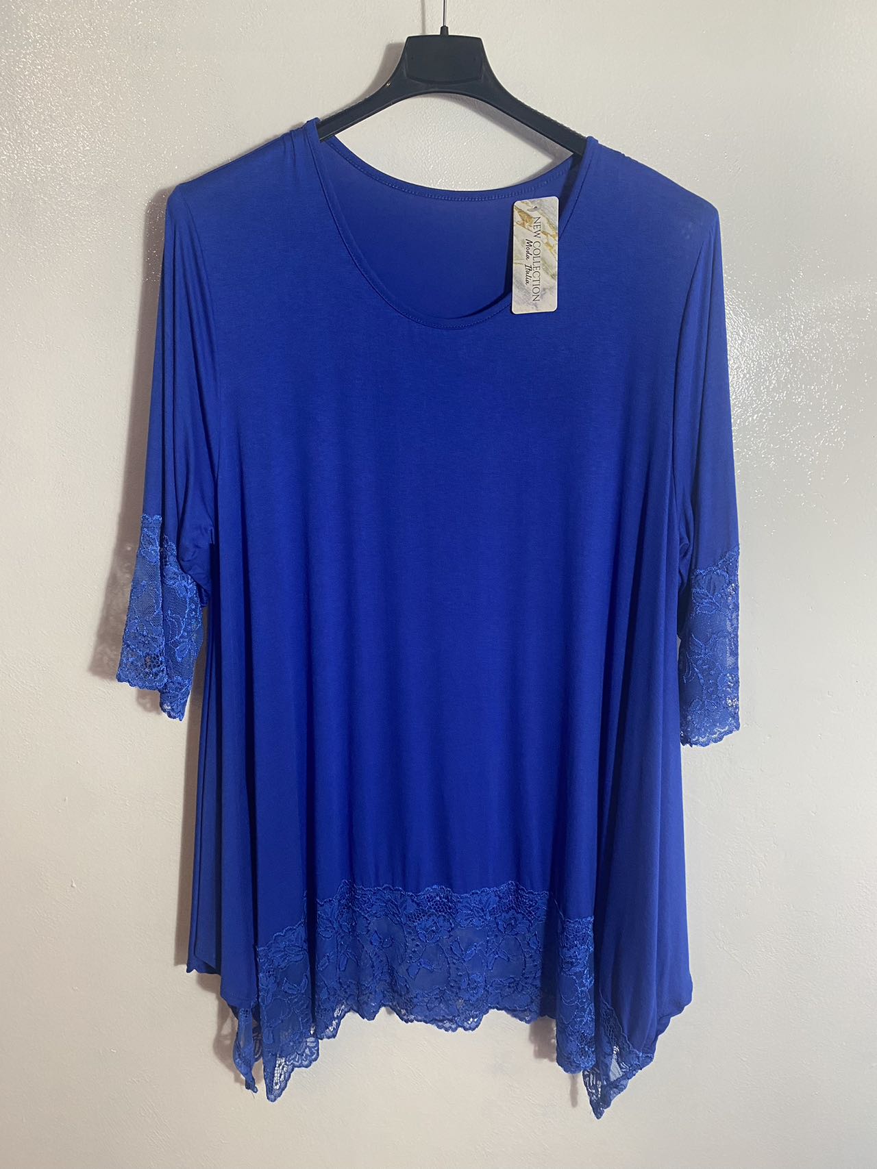 Maglia con rifinizione di pizzo Tg.2/3XL