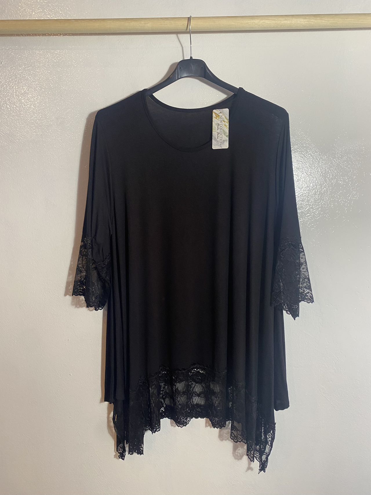 Maglia con rifinizione di pizzo Tg.2/3XL