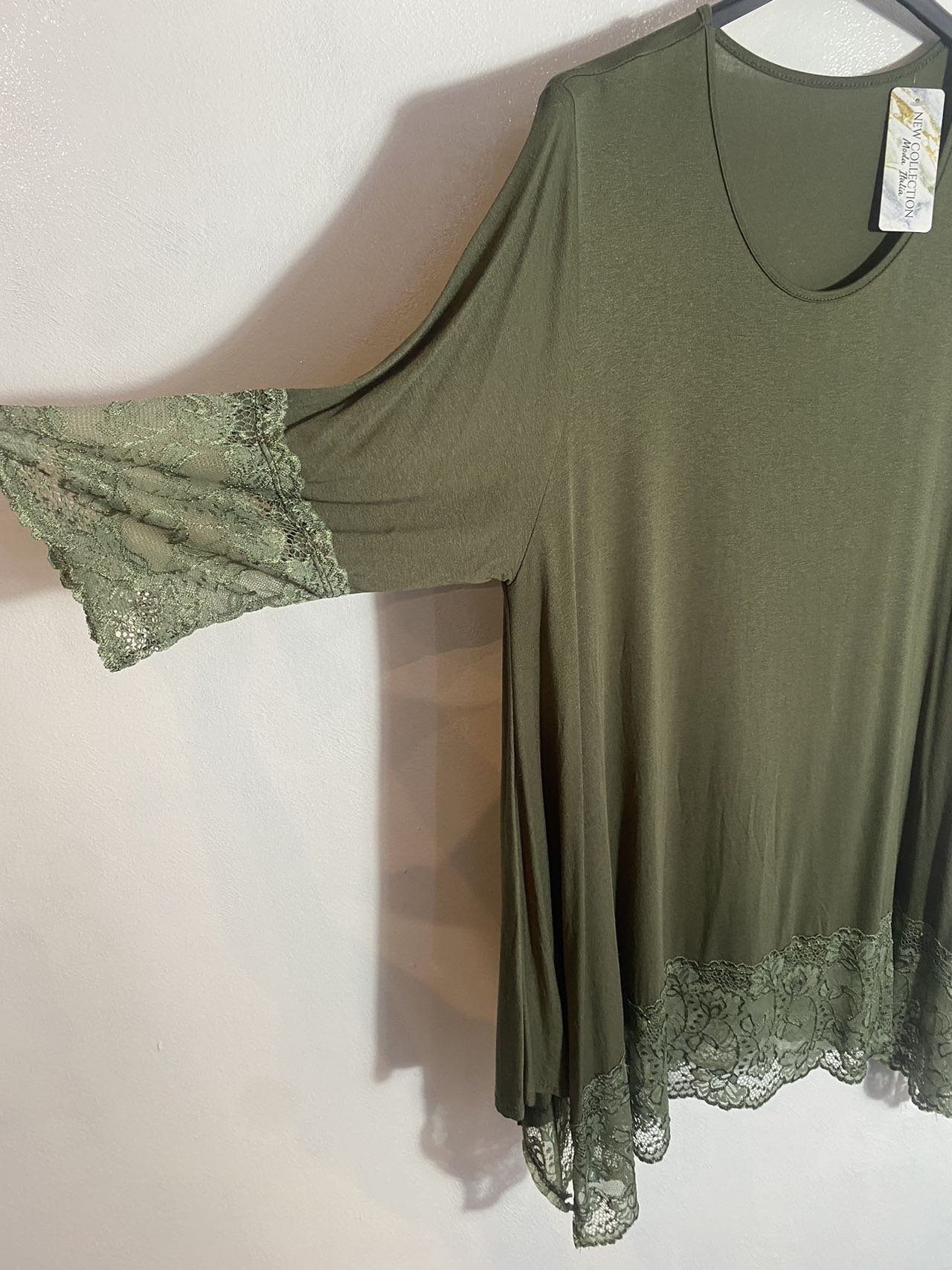 Maglia con rifinizione di pizzo Tg.2/3XL