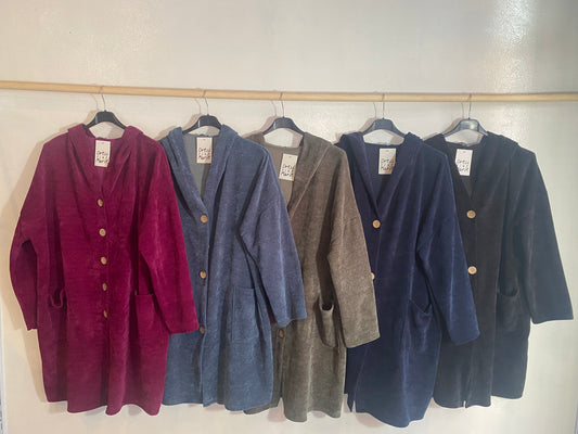 Zware fluwelen jas Maat 3XL