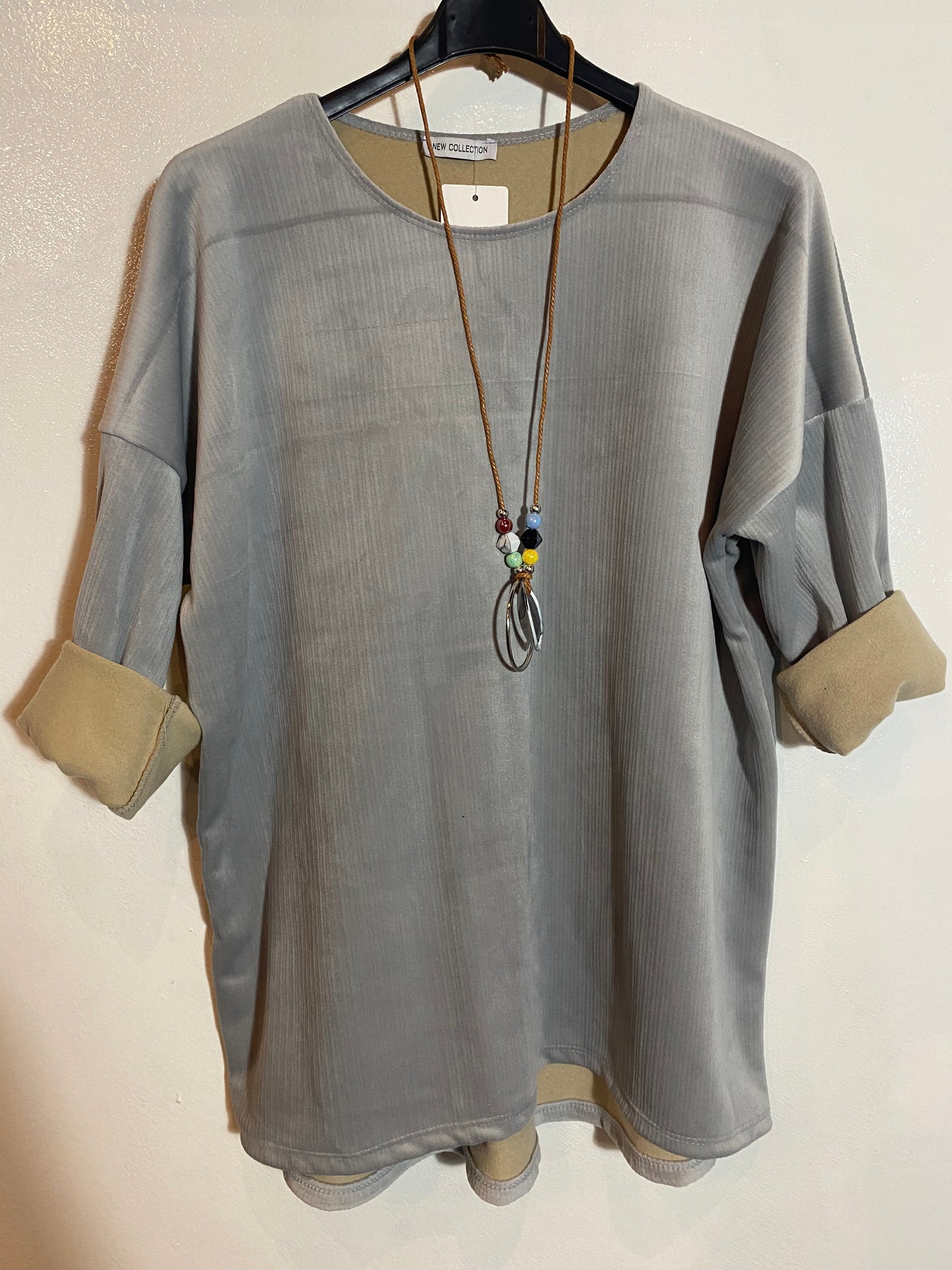 Pullover aus Chenille-Stoff Größe 2XL