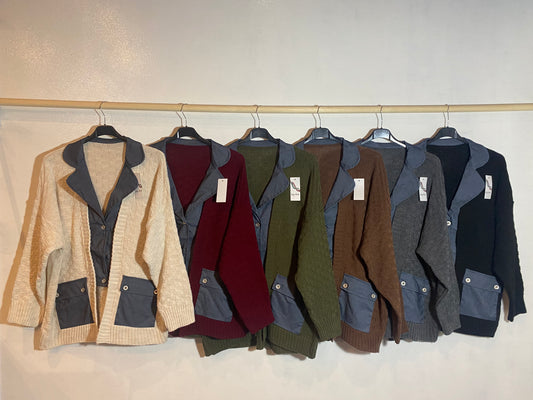 Maglia con il collo alla coreana Tg.2XL