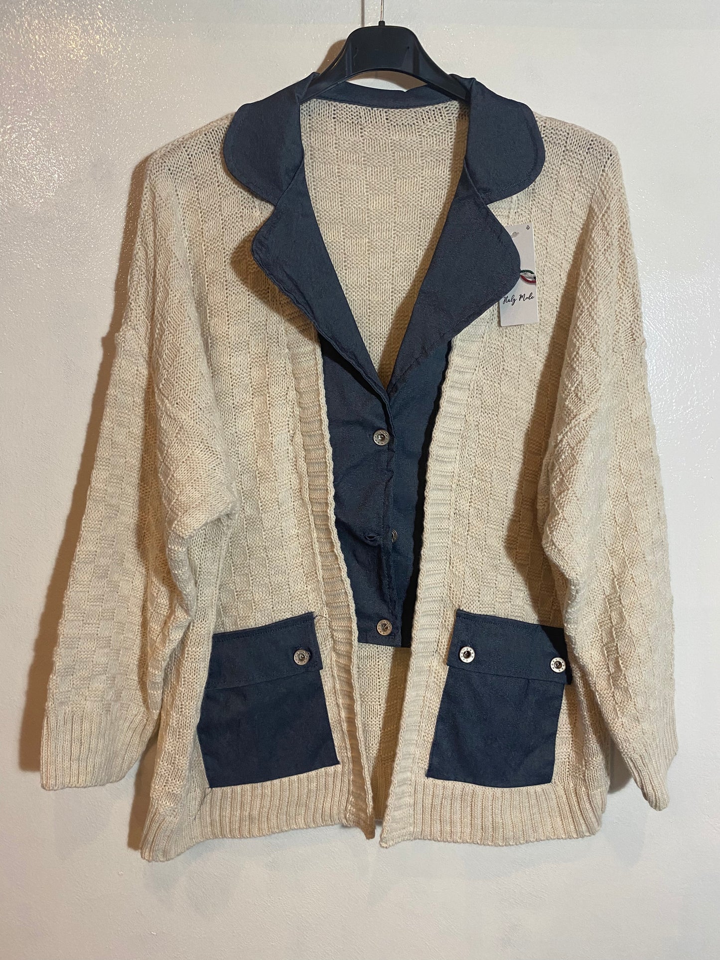 Maglia con il collo alla coreana Tg.2XL