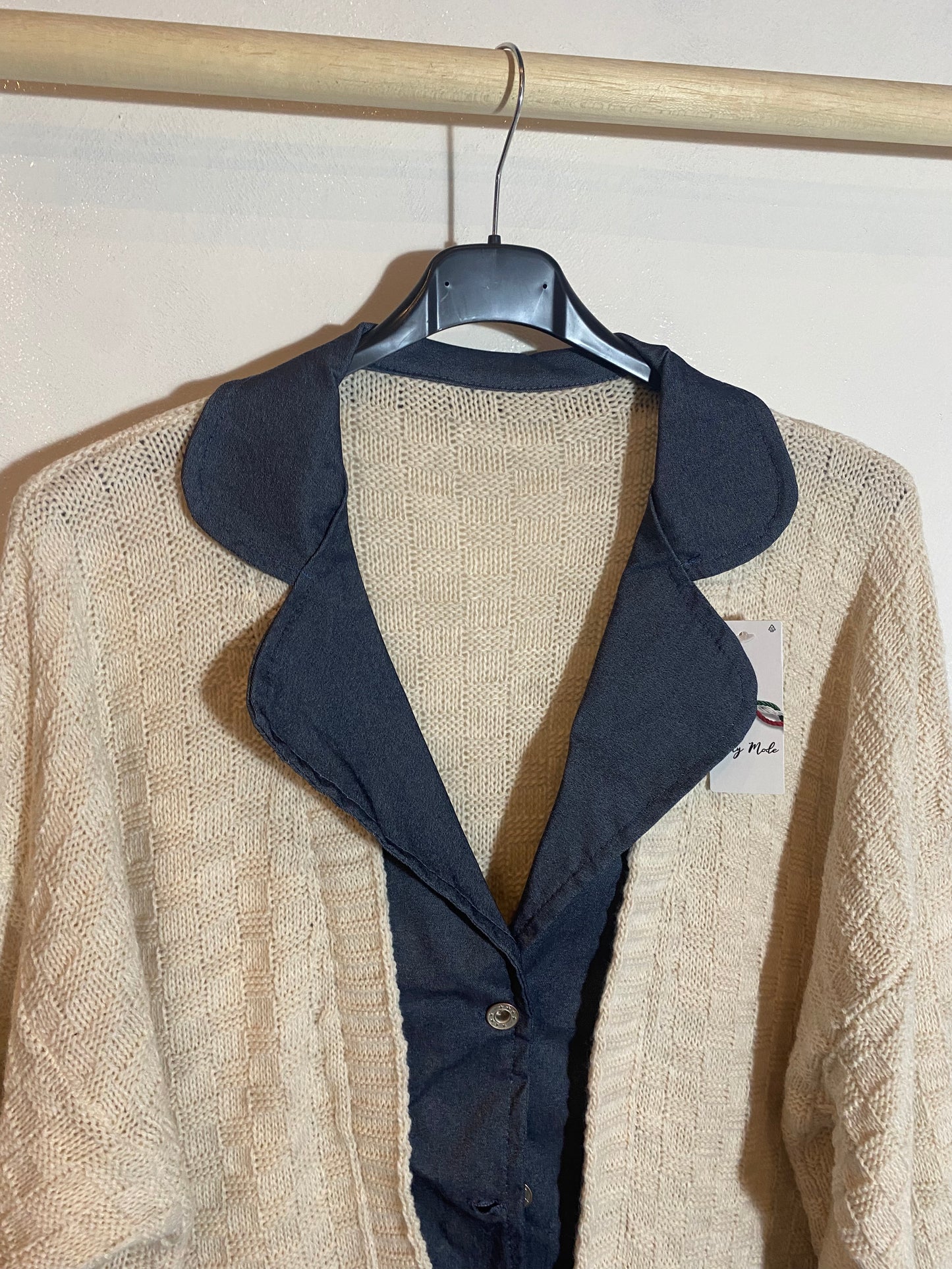 Maglia con il collo alla coreana Tg.2XL