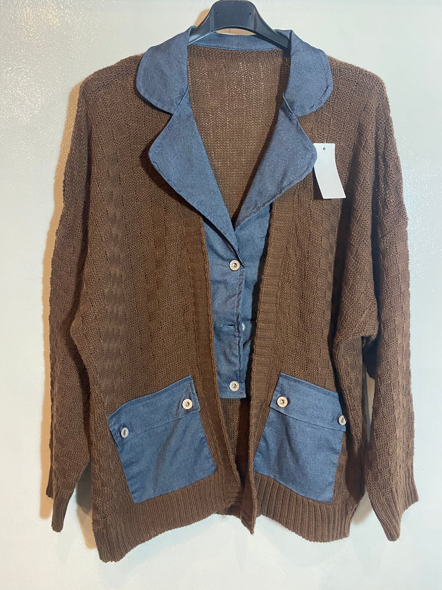 Maglia con il collo alla coreana Tg.2XL