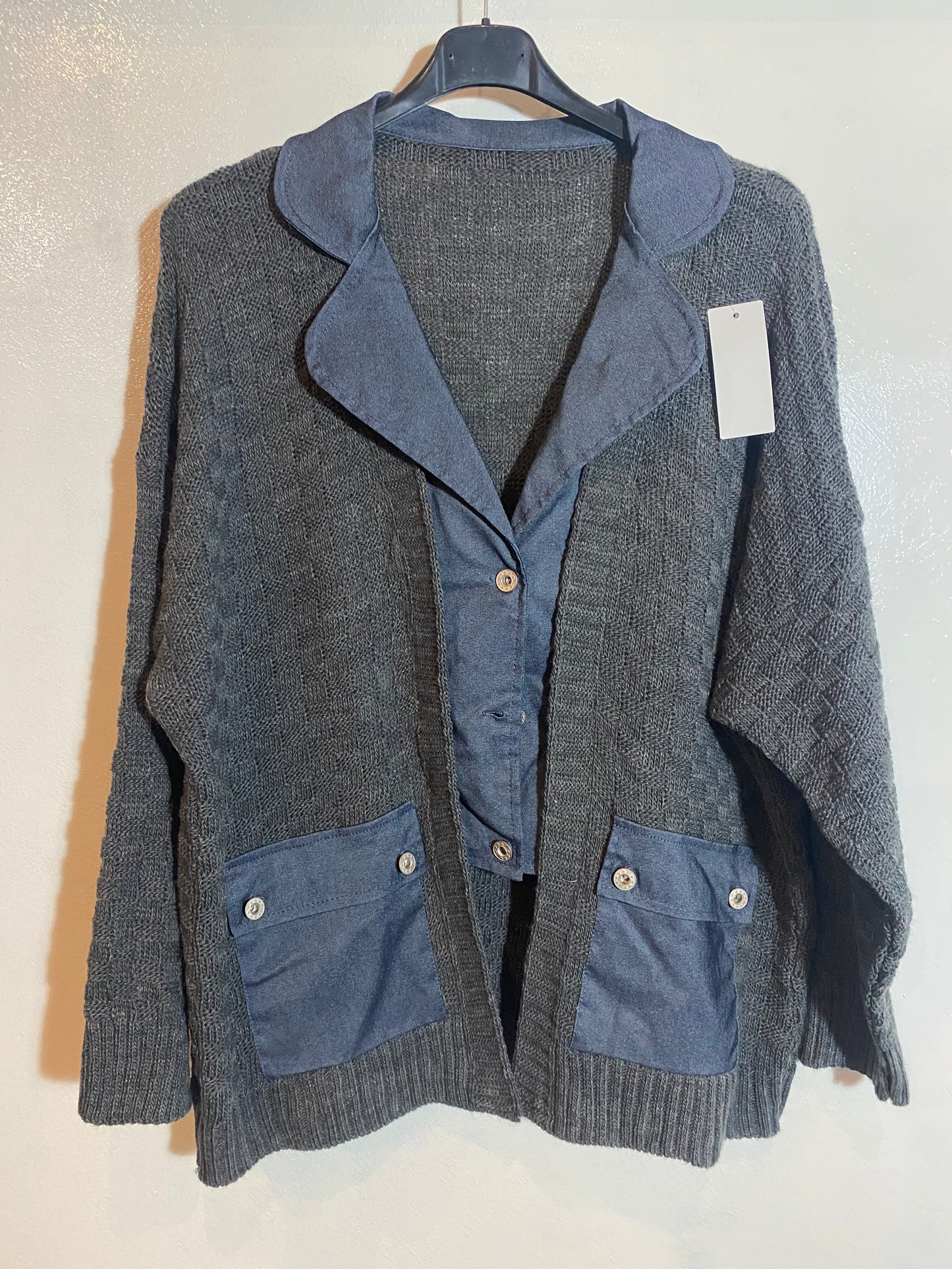 Maglia con il collo alla coreana Tg.2XL