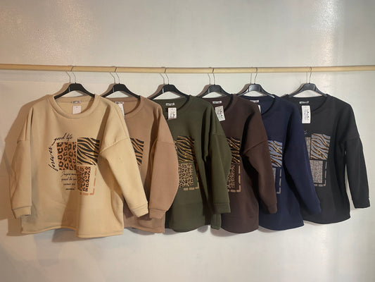 Maglia di felpa con stampa