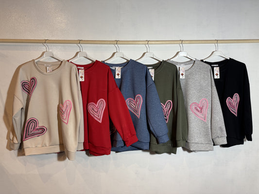 T-Shirt mit Herzen, Größe 2XL