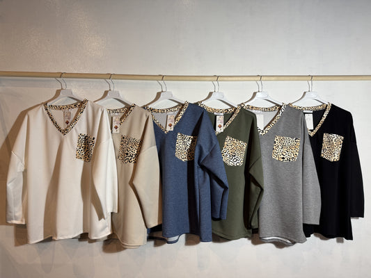 Pullover mit gepunktetem Rand, Größe 2XL