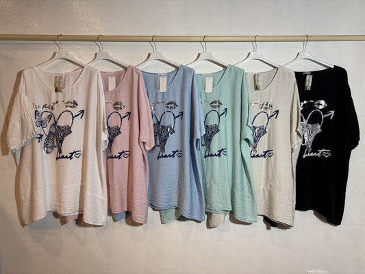 Bedrucktes T-Shirt Größe 2XL