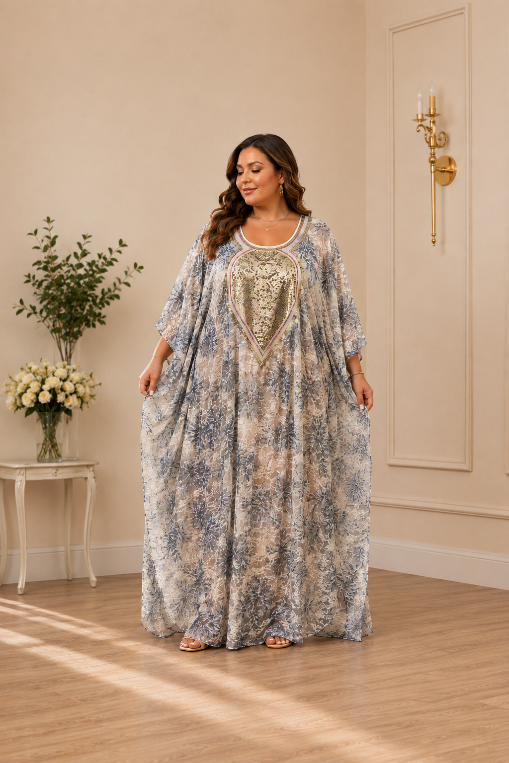 Caftano in pizzo Tg.5XL