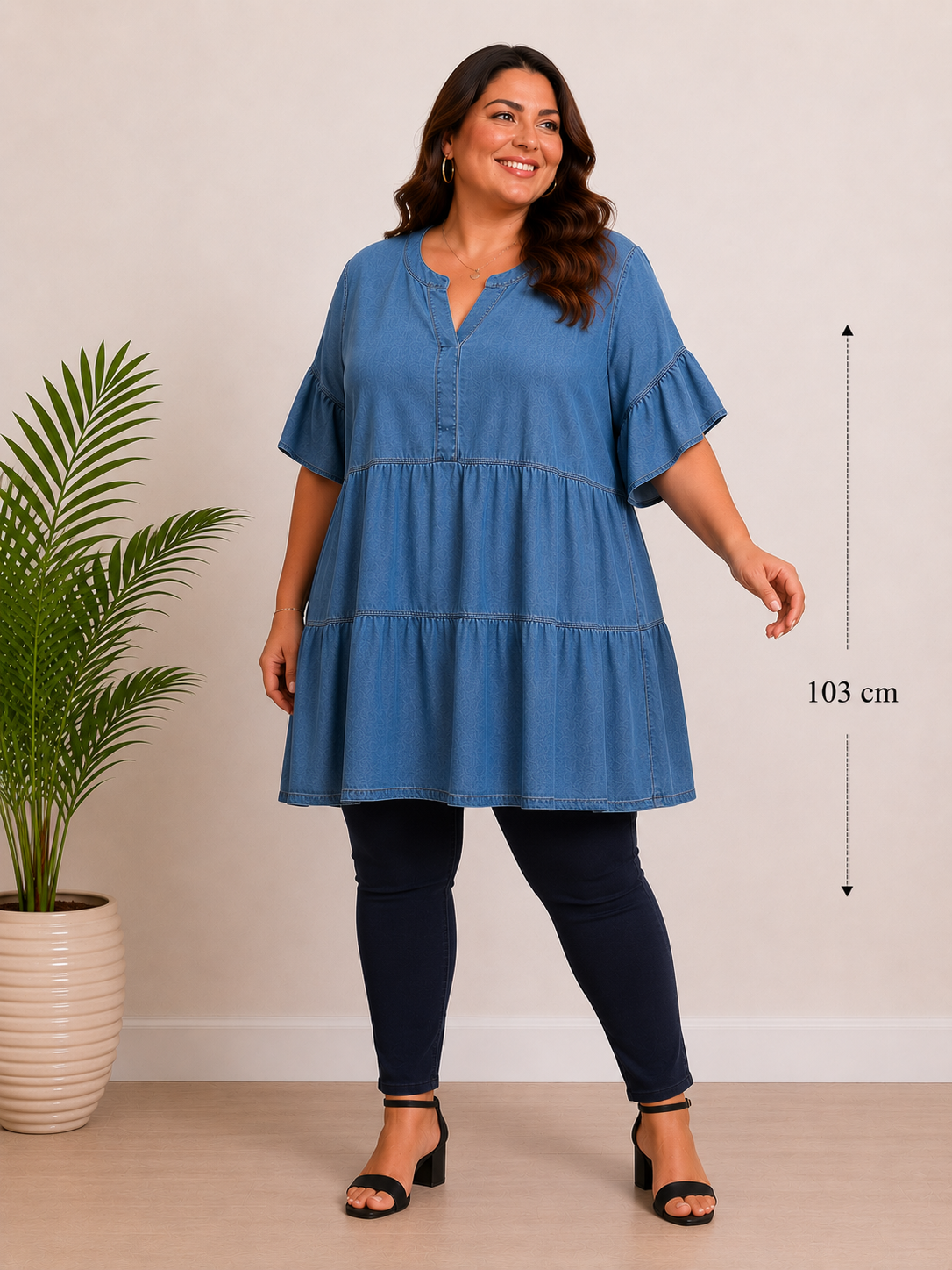 Vestito di jeans Cod.Mg207 Tg.58-60