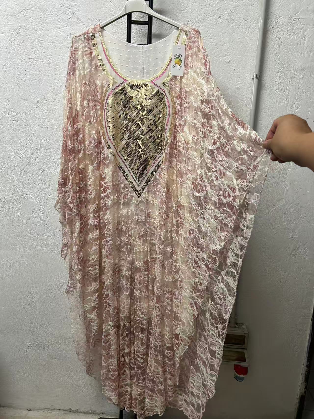 Caftano in pizzo Tg.5XL