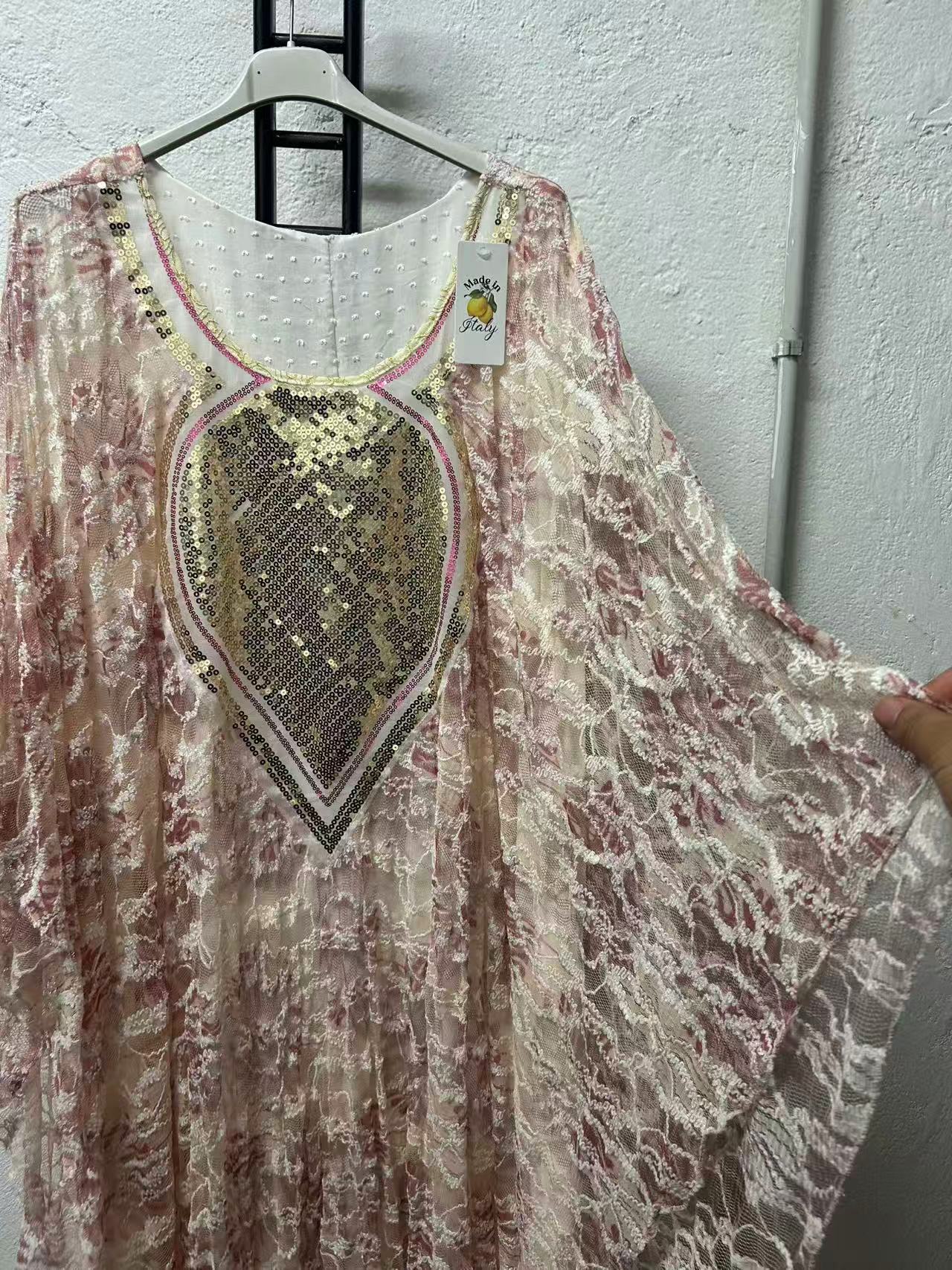 Caftano in pizzo Tg.5XL