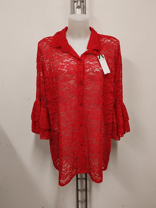 Camicia di pizzo Tg.2XL