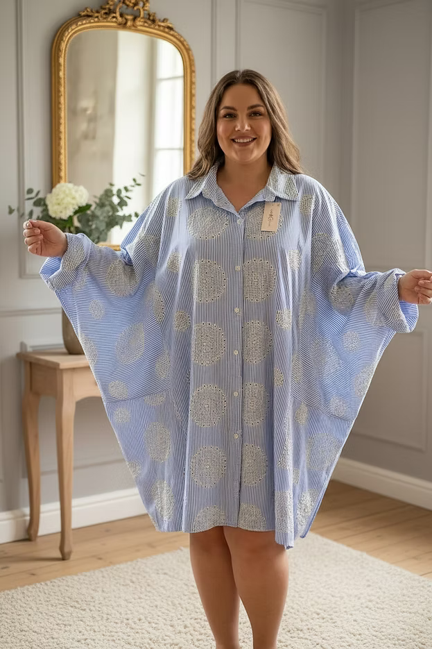 Camicia con ricamo  Tg. 7XL