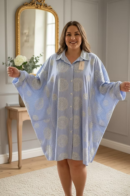 Hemd mit Stickerei, Größe 7XL