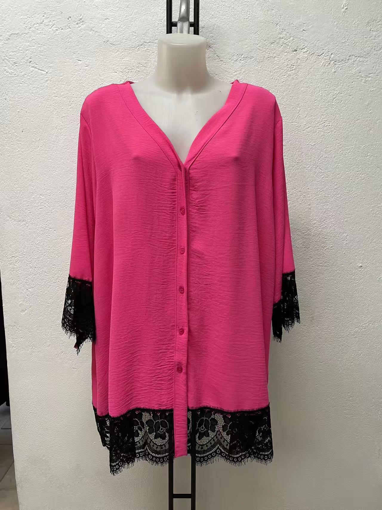 Camicia con pizzo Tg.4XL