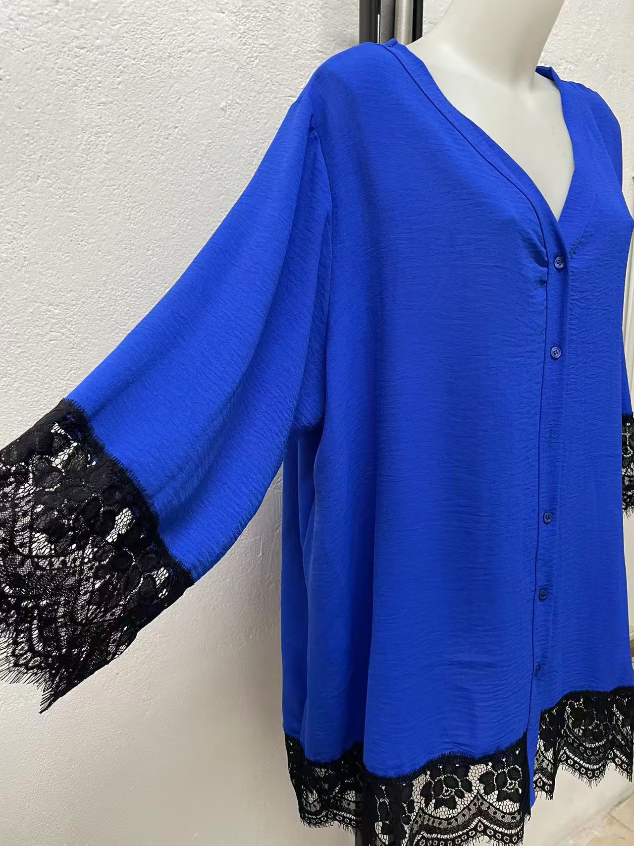 Camicia con pizzo Tg.4XL