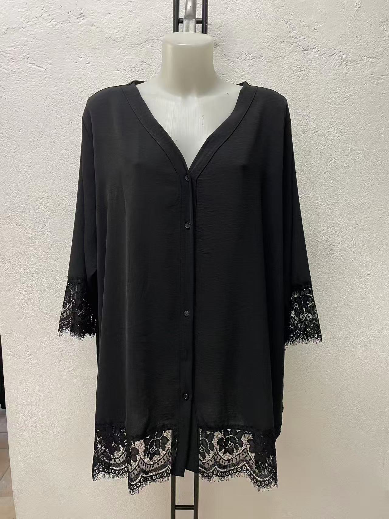 Camicia con pizzo Tg.4XL